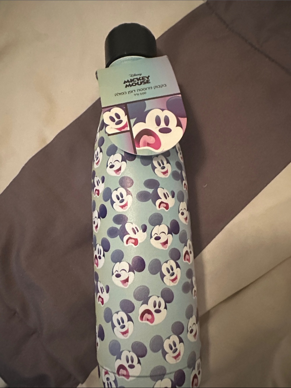Disney Mickey Mouse Light Blue Character Water Bottle BNWT